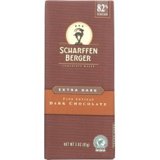 SCHARFFEN BERGER: 82% Cacao Extra Dark Chocolate Bar, 3 oz