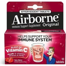 AIRBORNE: Effervescent Tablets Very Berry, 10 pc