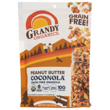 GRANDY ORGANICS: Peanut Butter Coconola Grain Free Granola, 9 oz