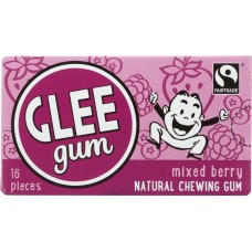 GLEE GUM: Natural Chewing Gum Mixed Berry, 16 pc