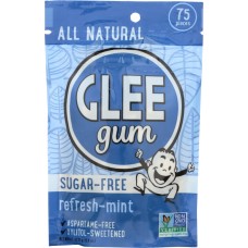 GLEE GUM: Sugar-Free Refresh-Mint, 75 Pieces