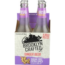 BROOKLYN CRAFTED: Ginger Beer Spicy Sf 4Pk, 48 FO