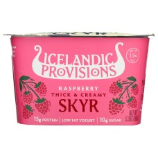 ICELANDIC PROVISIONS: Traditional Skyr Raspberry Yogurt, 5.30 oz