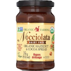 RIGONI: Nocciolata Dairy Free Organic Hazelnut & Cocoa Spread, 9.52 oz