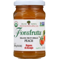RIGONI: Fiordifrutta Organic Fruit Spread Peach, 8.82 oz