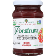 RIGONI DI ASIAGO: Fiordifrutta Organic Wild Lingonberry Fruit Spread, 8.82 oz