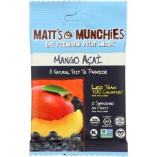 MATTS MUNCHIES: Fruit Snack Mango Acai, 1 oz