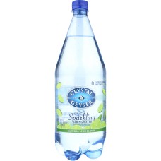 CRYSTAL GEYSER: Sparkling Mineral Water Lime, 1.25 lt