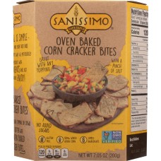 SANISSIMO: Oven Baked Corn Cracker Bites, 7.05 oz