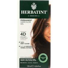 HERBATINT: Permanent Haircolor Gel 4D Golden Chestnut, 4.56 fo