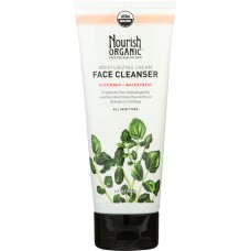 NOURISH ORGANIC: Moisturizing Cream Face Cleanser Cucumber + Watercress, 6 oz