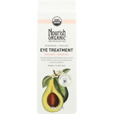 NOURISH ORGANIC: Renewing + Cooling Eye Treatment, Avocado + Argan Oil, 0.5 oz