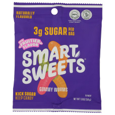 SMART SWEETS: Gummy Worms Candy, 1.8 oz