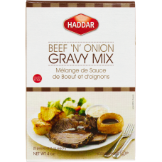 HADDAR: Mix Gravy Beef&Onion, 4 oz