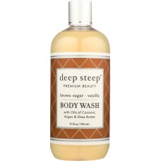 DEEP STEEP: Body Wash Brown Sugar Vanilla, 17 oz