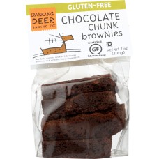 DANCING DEER: Gluten Free Chocolate Chunk Brownies, 7 oz