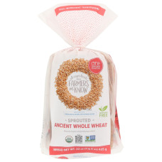ONE DEGREE: Veganic Ancient Whole Wheat Bread, 22 oz