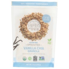 ONE DEGREE: Sprouted Oat Granola Vanilla Chia, 11 oz