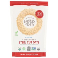 ONE DEGREE: Organic Sprouted Steel Cut Oats, 24 oz