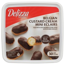 DELIZZA: Belgian Custard Cream Mini Eclairs, 13.20 oz