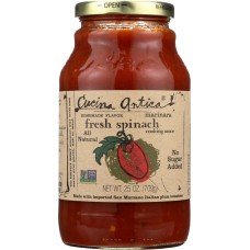 CUCINA ANTICA: Sauce Pasta Spinach, 25 oz