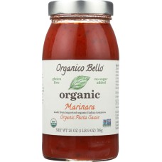 ORGANICO BELLO: Organic Pasta Sauce Marinara, 25 oz