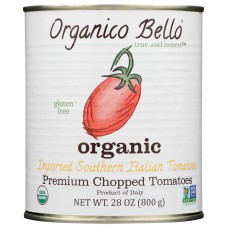 ORGANICO BELLO: Premium Chopped Tomatoes, 28 oz