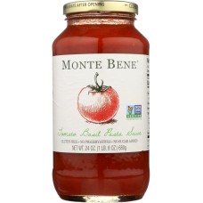 MONTE BENE: Sauce Pasta Tomato Basil, 24 oz