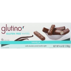 GLUTINO: Chocolate Coated Vanilla Wafer Cookies, 4.6 oz