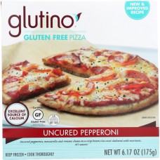 GLUTINO: Gluten Free Uncured Pepperoni Pizza, 6.17 oz