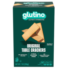 GLUTINO: Gluten Free Original Table Crackers, 7 oz