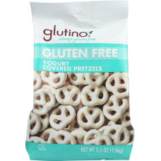 GLUTINO: Gluten Free Yogurt Covered Pretzels, 5.5 oz