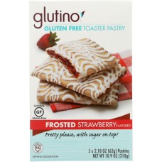 GLUTINO: Gluten Free Toaster Pastry Frosted Strawberry, 10.9 oz
