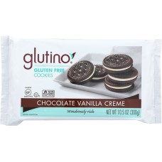 GLUTINO: Gluten Free Cookies Chocolate Vanilla Creme, 10.6 oz