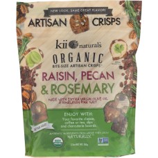 KII NATURALS: Raisin Pecan & Rosemary Bite-Size Crisps, 5.3 oz