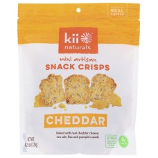 KII NATURALS: Crisps Cheddar, 4.23 oz