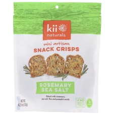 KII NATURALS: Rosemary Sea Salt Crisps, 4.23 oz