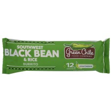 GREEN CHILE: Burrito Blk Bean Rice, 6 oz