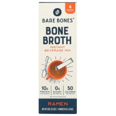 BARE BONES: Bone Broth Stock Instant Ramen 4ct, 2.12 oz