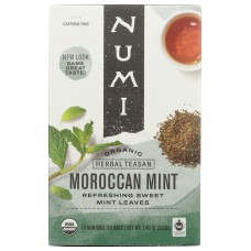 NUMI TEAS: Organic Moroccan Mint Herbal Tea, 18 bg