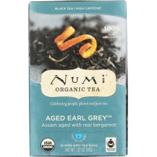 NUMI TEAS: Aged Earl Grey Assam Black Tea, 18 bg