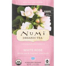 NUMI TEAS: Organic White Tea White Rose, 16 bg