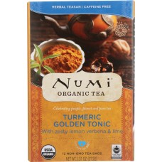NUMI TEA: Tea Turmeric Golden Tonic, 12 bg
