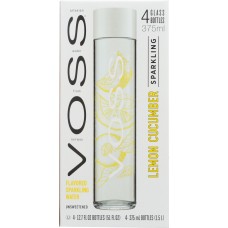 VOSS:  Lemon Cucumber Sparkling Water Glass 4 Pack, 51 fo