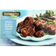 VEGETARIAN PLUS: Vegan Black Pepper Steaks, 10.50 oz