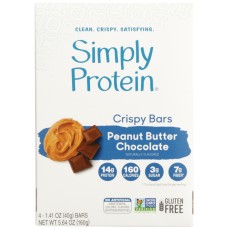 SIMPLYPROTEIN: Peanut Butter Chocolate Crispy Bars, 5.64 oz