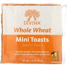 DIVINA: Whole Wheat Mini Toast, 2.8 oz