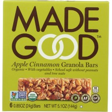 MADEGOOD: Apple Cinnamon Granola Bar, 5.10 oz