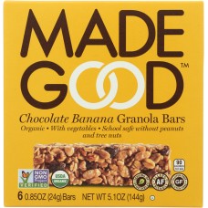 MADEGOOD: Chocolate Banana Granola Bar, 5.10 oz
