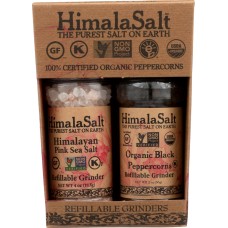 HIMALA SALT: Sea Salt & Tellicherry Peppercorn Organic, 6 oz